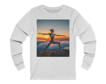 Virabhadrasana II Warrior Pose 2 I #4 colors  I Unisex Long Sleeve Tee I Yoga Top I Casual Shirt I Yoga Clothing I Fitness Apparel