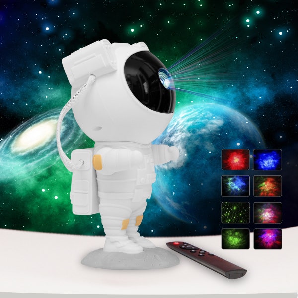 Astronaut Sternenhimmel Licht Projektor | Galaxie Lampe mit Timer & Fernbedienung | Geschenk für Kinder Erwachsene