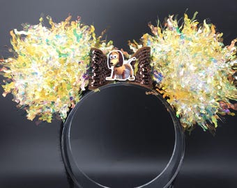 Orejas de perro Slinky: Diadema iridiscente con luces de Toy Story y Mickey Mouse.