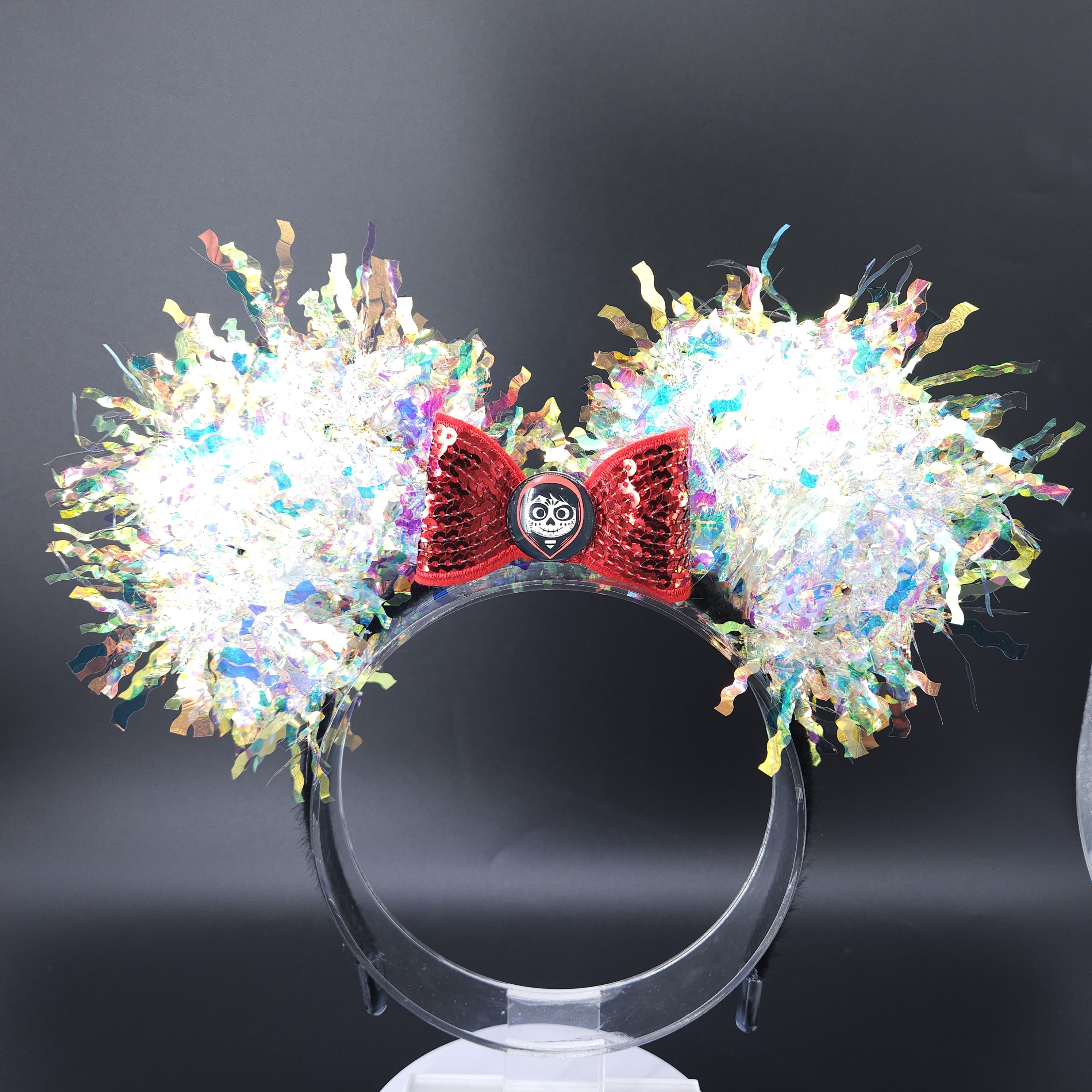 Disney Parks Coco Miguel Mickey Ears Headband. Coco Mickey Ears: Light up Miguel Iridescent Park Headband  main image 2