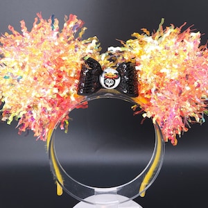 Coco Mickey Ears Coco Minnie Ears Miguel Coco DisneyBound Yellow Orange Iridescent Holographic Coco Headband Park Accessory Gift for Her