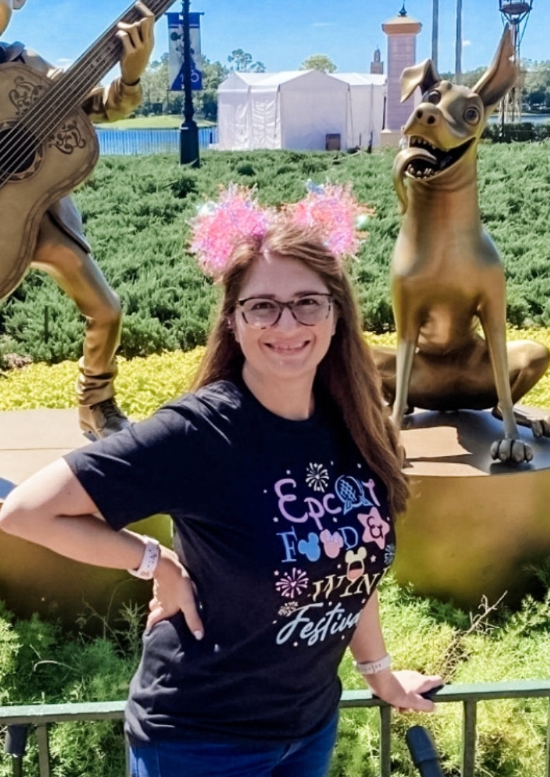 Stitch and Angel Inspired Pink & Blue Minnie Ears, Iridescent