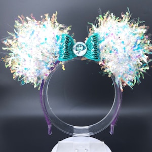 Oreillettes Envy à l&#39;envers, mémoire de forme Mickey, DisneyBound Bandeau Envy à l&#39;envers illuminé, accessoire de parc irisé holographique, cadeau pour elle