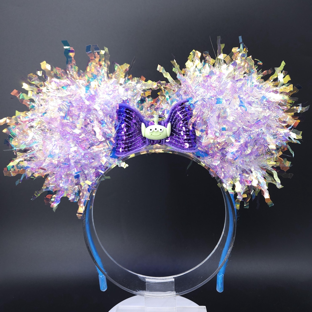 Toy Story Alien Light up Mickey Ears, Holographic Iridescent  display picture 3