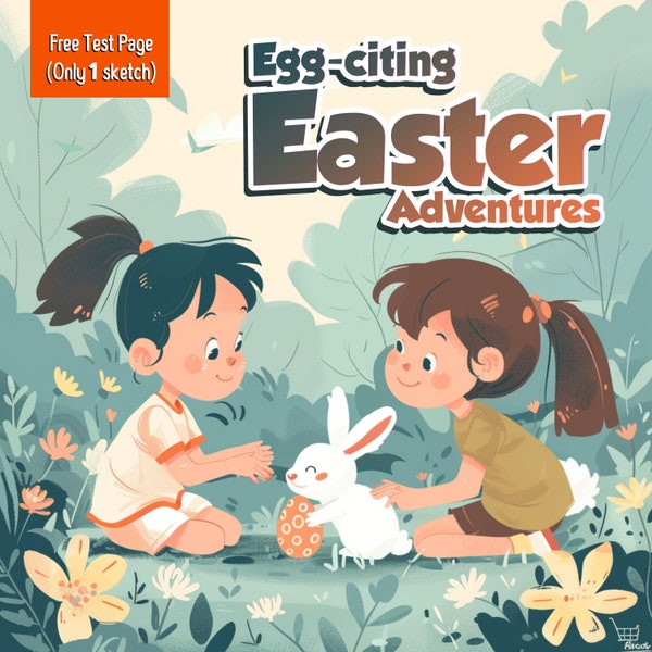 Custom Children Book Illustrator For Hire, Children's Book Illustration for Easter, Custom Children Book, Custom Book Cover Design