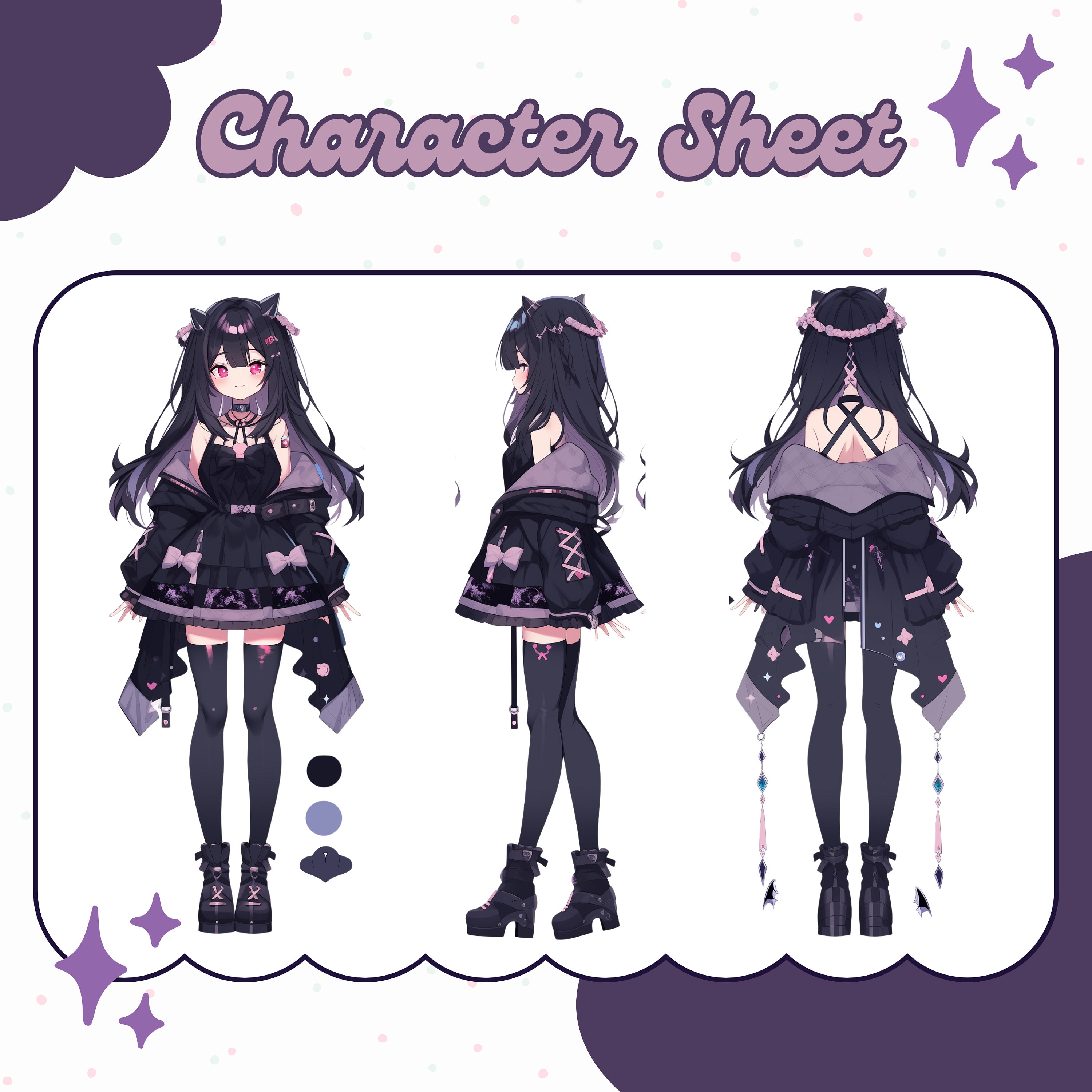 Character Reference Sheet / Vtuber Reference Sheet / Anime Reference Character Reference Sheet / Vtuber Reference Sheet / Anime Reference