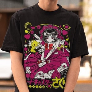 Camiseta Fairy Kei, design retrô anos 90, camisa de menina anime, anime estético, moda kawaii