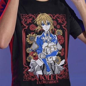 Unisex Violet Evergarden Anime T-shirt, Manga Waifu-shirt