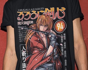 Fan de kenshin samouraï personnalisé unisexe T-shirt unisexe à manches courtes en jersey