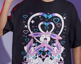 T-shirt Sylveon ! Parfait pour un cadeau, un cadeau, des vacances, un anniversaire ! Dessins animés japonais