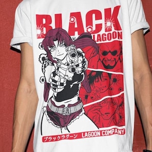 UNISEX Black Lagoon Anime T-Shirt, Revy Graphic Tee Waifu