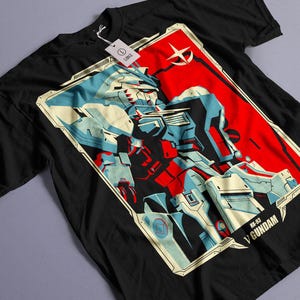 Uniseks Gundam-shirt, anime-shirt jaren 90, vintage shirt, T-shirt robotanimeliefhebbers, anime-T-shirt, T-shirt Japanse manga, retro Gundam-animeshirt