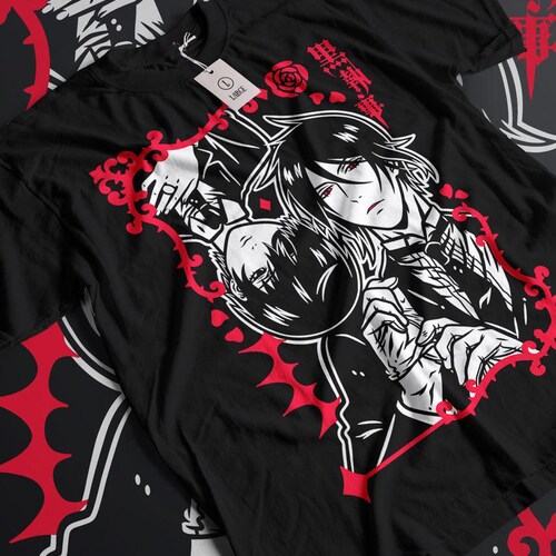 Unisex, Black Butler Shirt, Ciel Phantomhive, Sebastian T-shirt