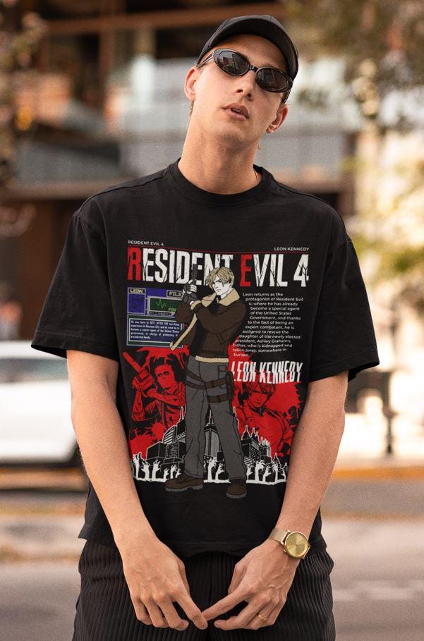 Leon S. Kennedy Biohazard Residence Evil 4 Premium Unisex T-shirt