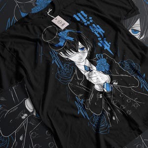 Unissex, Camisa Black Butler, Ciel Phantomhive, Camiseta Sebastian, Kuroshitsuji, Toboso Yana, Sebastian, Japonês, Presente de anime