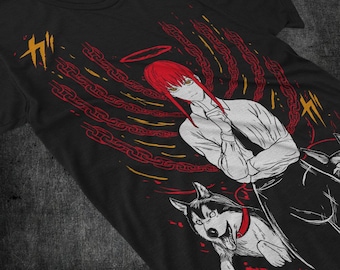 Camiseta unisex de manga de terror espeluznante para chica, camiseta gótica de anime oscuro, camiseta gótica de manga inactiva