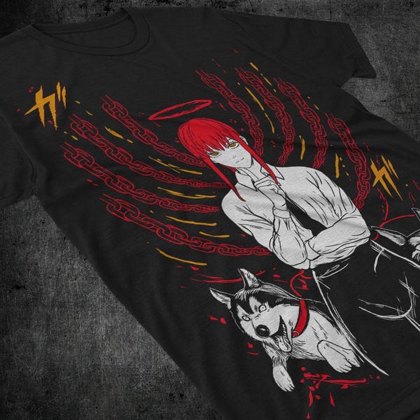 Camiseta unisex de manga de terror espeluznante para chica, camiseta gótica de anime oscuro, camiseta gótica de manga inactiva