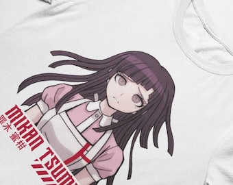 Mikan Tsumiki, Danganronpa, Anime Tee, Funny Shirt,Girls, Nagito Komaeda Gundam Tanaka Danganronpa Aesthetic Vaporwave Video Game Otaku