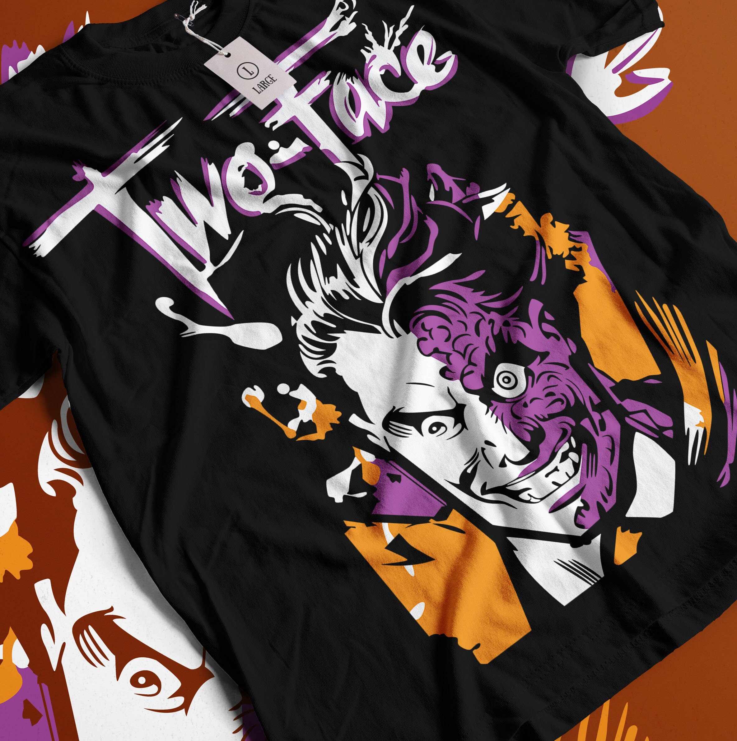 Joker two face t shirt hotsell