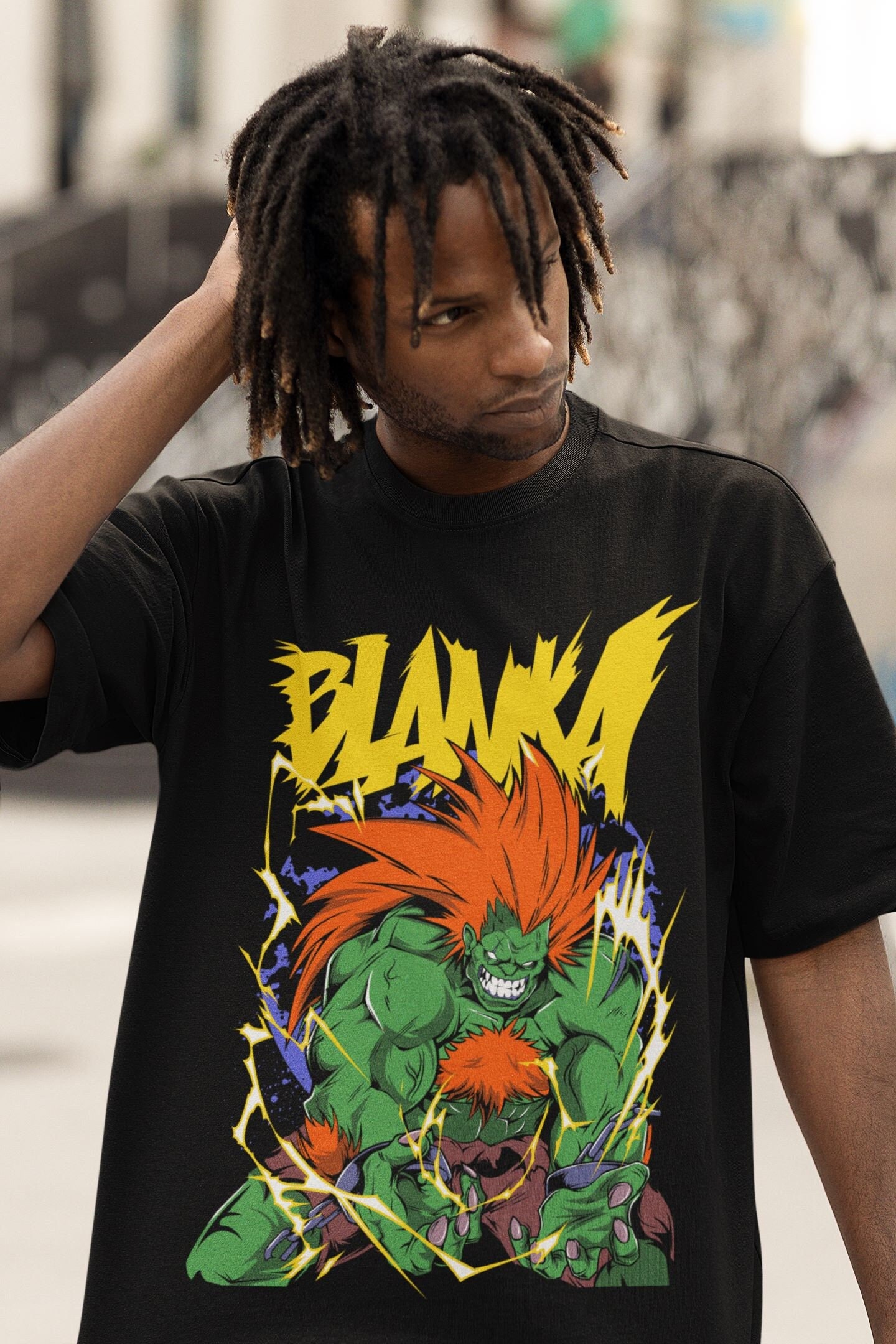 T-shirt Street Fighter Homme CAPCOMM, Blanc, Taille 2XL - Dessin Rétro, Neuf Avec étiquette