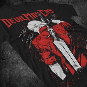 Dante Shooting DMC Premium Unisex T-shirt, May Cry DMC3 Premium Unisex T-shirt