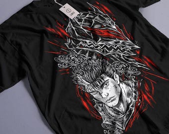 剣士グラフィックTシャツ XL 100%ポリエステル 黒剣士アニメTシャツ：ヴィンテージマンガグラフィックTシャツ - Etsy 日本