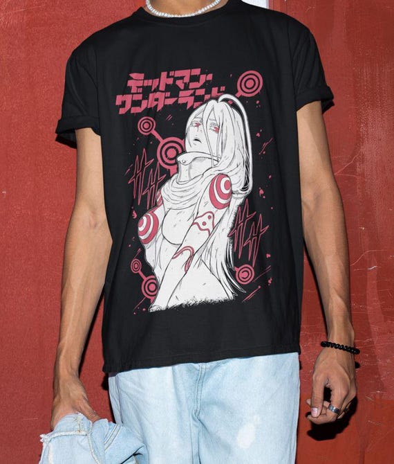 ユニセックス デッドマン・ワンダーランド アニメ レディース Tシャツ