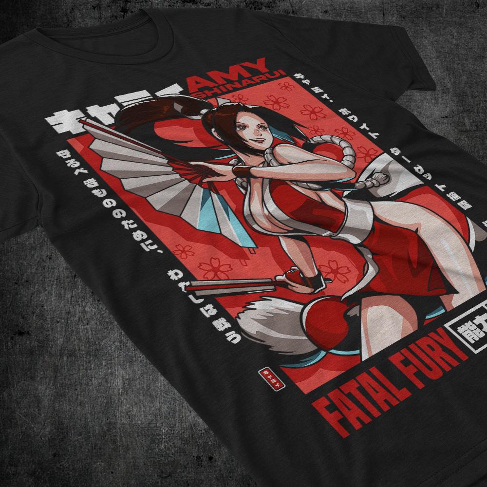 Unisex Fatal Fury KOF Mai Shiranui Gaming T-Shirt, Retro Anime Waifu Shirt