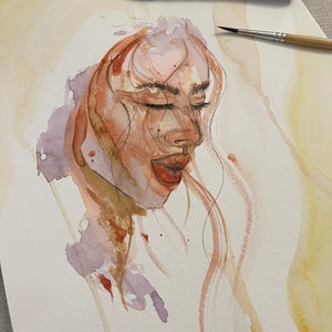 Aquarel vrouw tekenen
