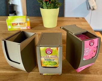 Distributore di bustine di tè per la cucina - design retrò - postazione da tè