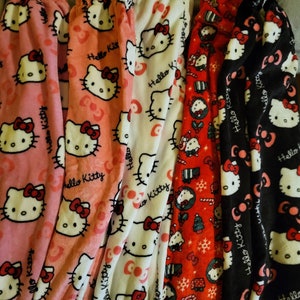 Halloween Sanrio Hello Kitty PJ Pajamas Soft Warm Fuzzy Cute Sleepwear Pants