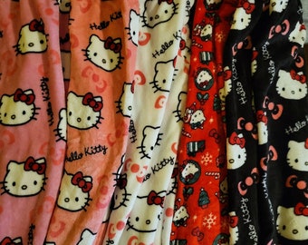 Hello Kitty CutePajamas Pantalones, Pijama a juego de pareja de pierna ancha, Ropa de dormir Sanrio, Hello Kitty Sus regalos, Regalo de Halloween para ella