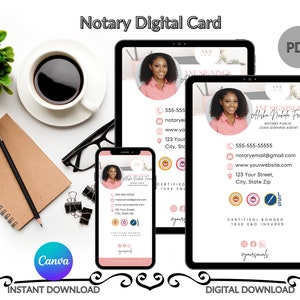 Sjabloon voor digitale visitekaartjes | Bewerkbare digitale download voor professionals | Verbeter uw online aanwezigheid