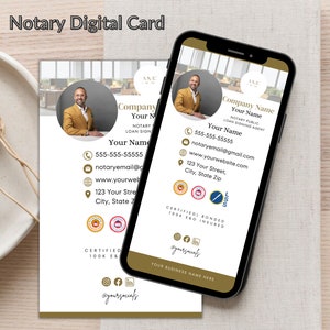 Sjabloon voor digitale visitekaartjes | Bewerkbare digitale download voor professionals | Verbeter uw online aanwezigheid