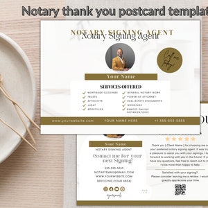 Modèle de carte postale de remerciement de notaire | Téléchargement numérique modifiable pour une appréciation gracieuse du client | Gratitude Professionnelle Personnalisée