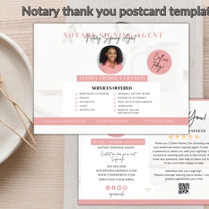 de carte postale de remerciement de notaire | Téléchargement numérique modifiable pour l'appréciation du client courtois | Reconnaissance professionnelle personnalisée