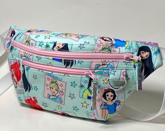 Princess Fanny Pack: Cinderella, Snow White, Aurora - Theme Park Belt Bag