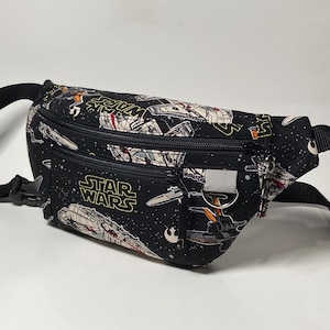 Star themed Fanny pack / belt bag with three zippered pockets. Great gift idea