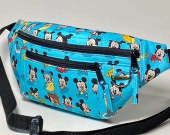 Riñonera de ratón / Riñonera de parque temático con tres bolsillos con cremallera