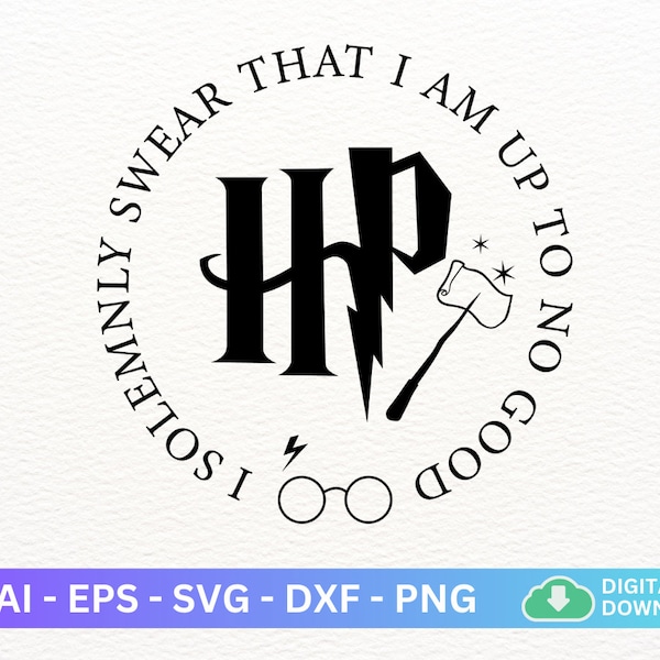 I Solemnly Swear That I Am Up To No Good Svg, Funny HP Shirt, HP Witch Heart, Magic Wand Svg, Believe in Magic Svg, Wizard Sweatshirts Png