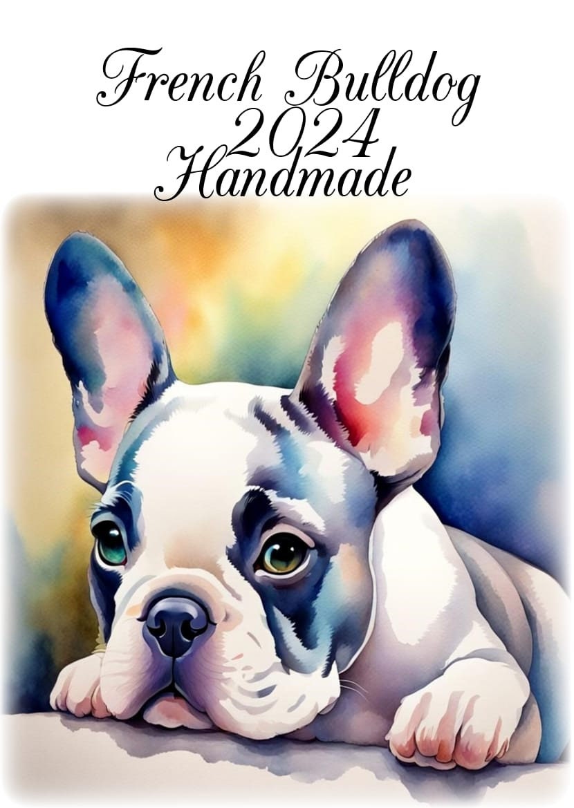 French Bulldog Calendar 2024 Frenchie Calendar Beautiful Handmade