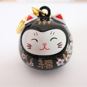 LUOZZY Lucky Cat Keychain - Japanese Maneki Neko Keyring For Good Luck, Red Keychain Gift For Kids & Adults - View #4