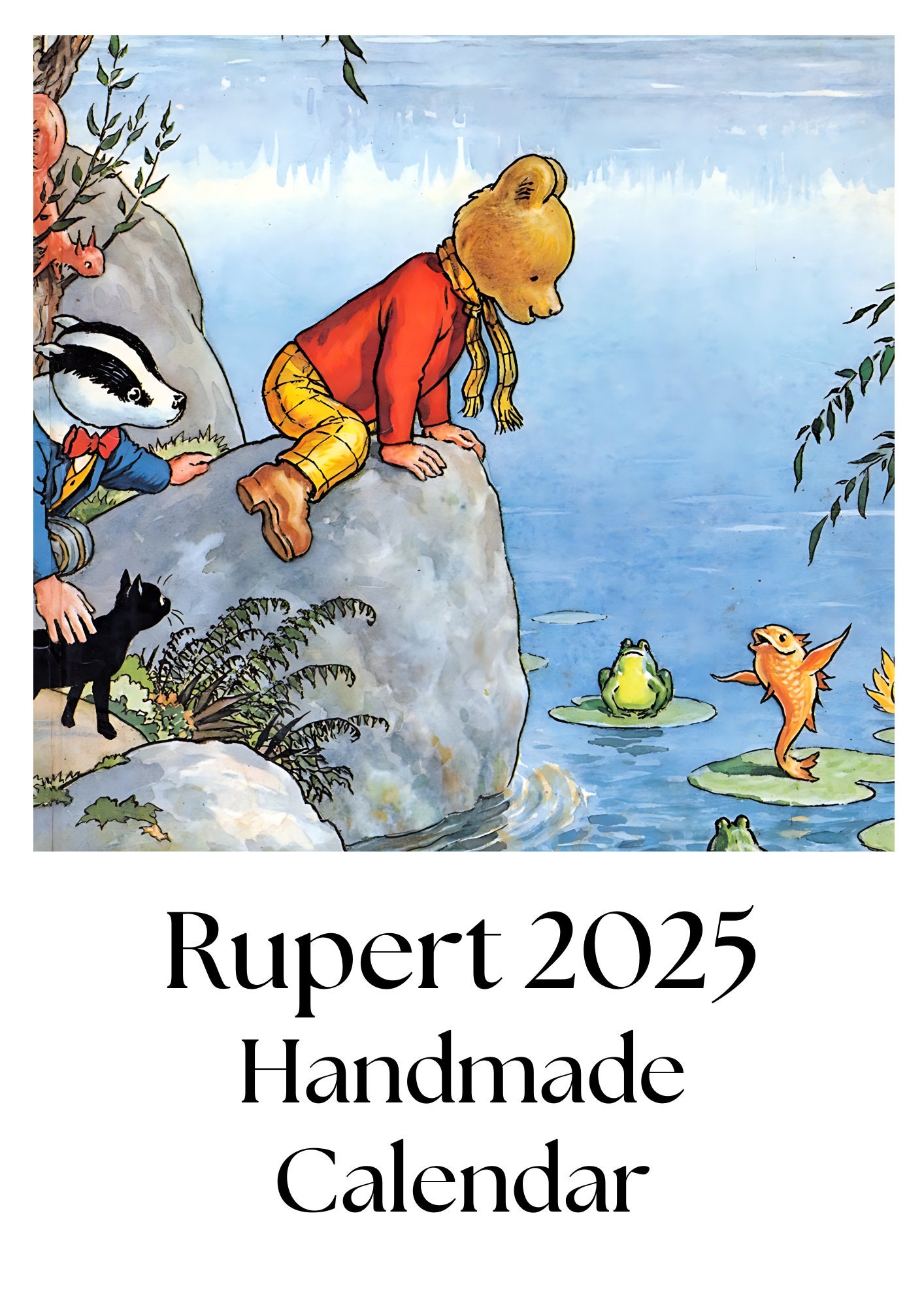 Rupert Bear 2025 Calendar A4 Size One Month View Handmade Vintage Design Spiral Bound Great Gift Etsy Canada