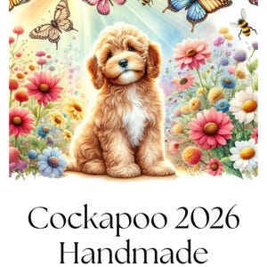 Cockapoo Calendar 2026, Wall, A4, One Month View, Handmade Art Design ...