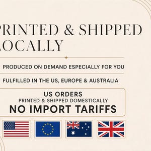 Printed and shipped locally to reduce delivery time