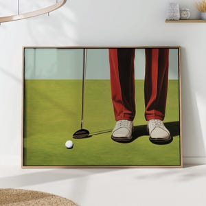 Retro Golf Art Print Vintage Golfer Wall Decor Mid Century Sports Poster Classic Golfing Artwork PRINTED on Luxury Paper