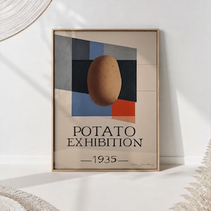 Potato Mid Century Exhibition Print: Retro Kitchen Poster