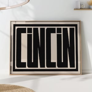 Cin Cin Typography Poster, Italian Cheers Wall Art, Modern Black and White Print, Minimalist Bar Decor
