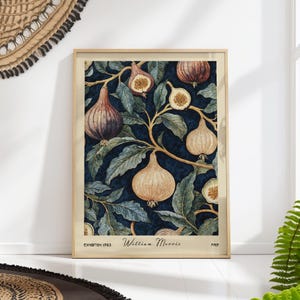 Fig Kitchen Print William Morris Botanical Vintage Wall Art Cooking Decor PRINTED on Luxury Paper