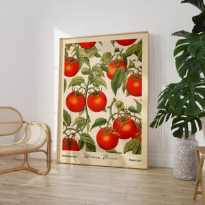 William Morris Tomato Art Print - Vintage Food Illustration Kitchen Wall Decor PRINTED on Luxury Paper